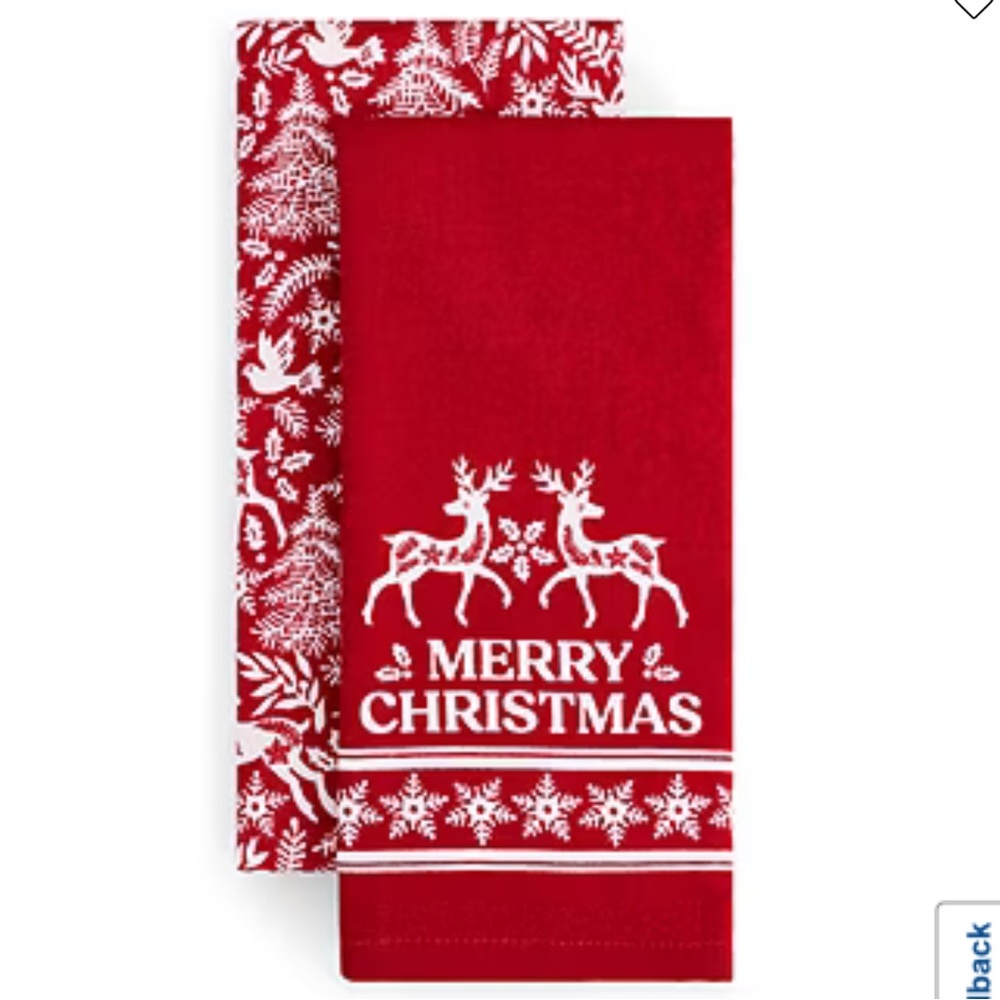 Red Merry Christmas Kitchen Towels